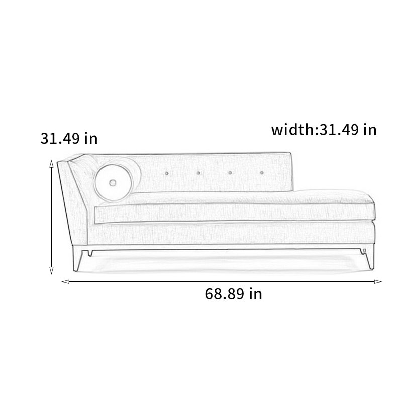 Chaise en bouleau confortable et simple, Orienté à gauche (vu de face)