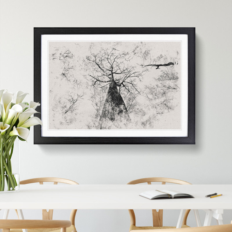 Below the Forest - Picture Frame Graphic Art, Black, 27cm H x 36cm W x 2cm D
