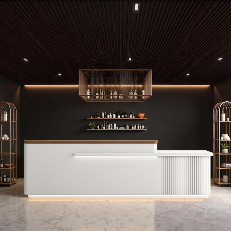 Comptoir de bar Retro Chic, White