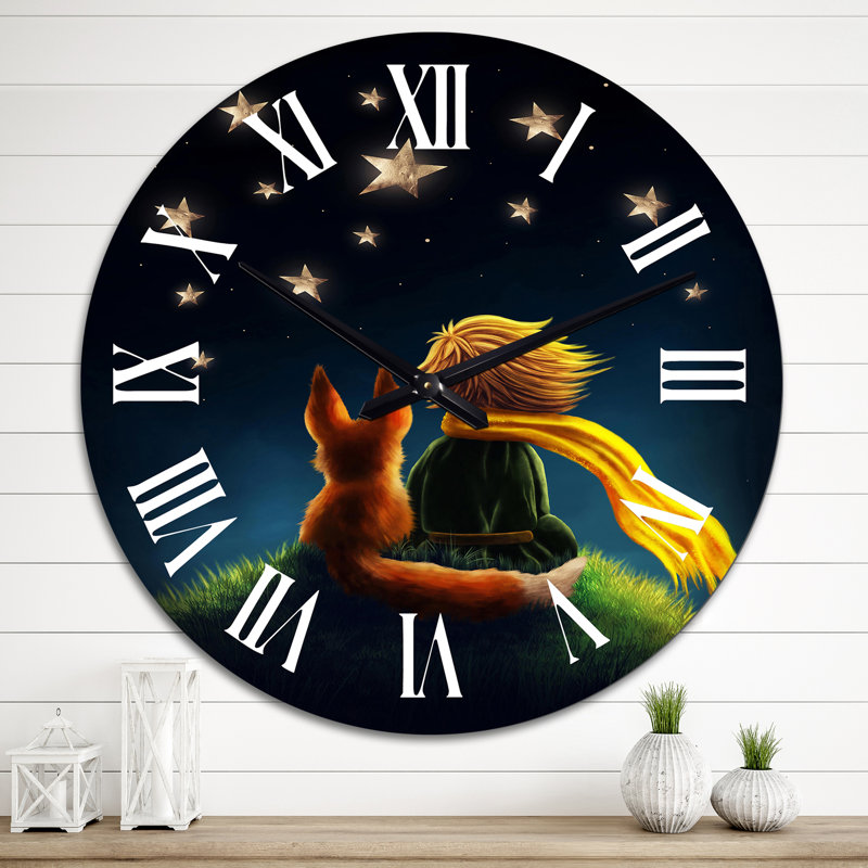 Horloge murale pour enfant Le Petit Prince, Moyen