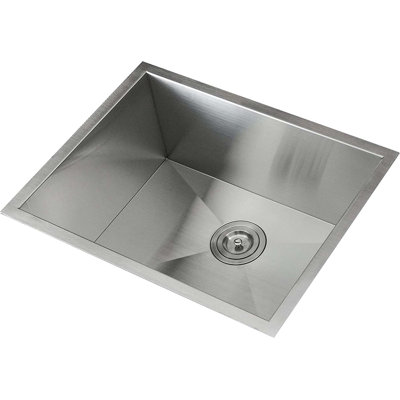 KBFmore 23" L x 18" W Stainless Steel Handmade Kitchen Sink Single Bowl Undermount Rust Resistant