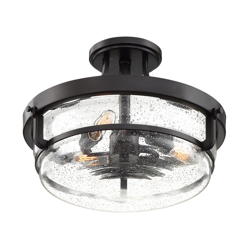 Outpost Glass Semi Flush Mount