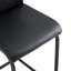 Ensemble de 2 chaises noires en polyuréthane