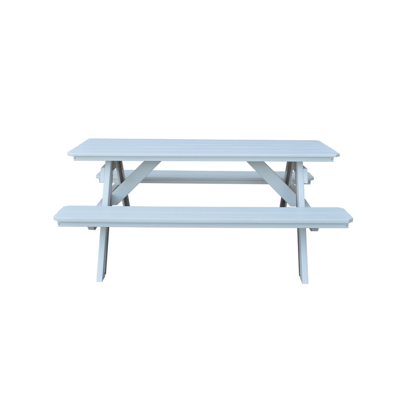 Table de pique-nique rectangulaire, Blanc, L 70 po x L 60 po