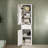 Freestanding White Storage Cabinet With Adjustable Shelf