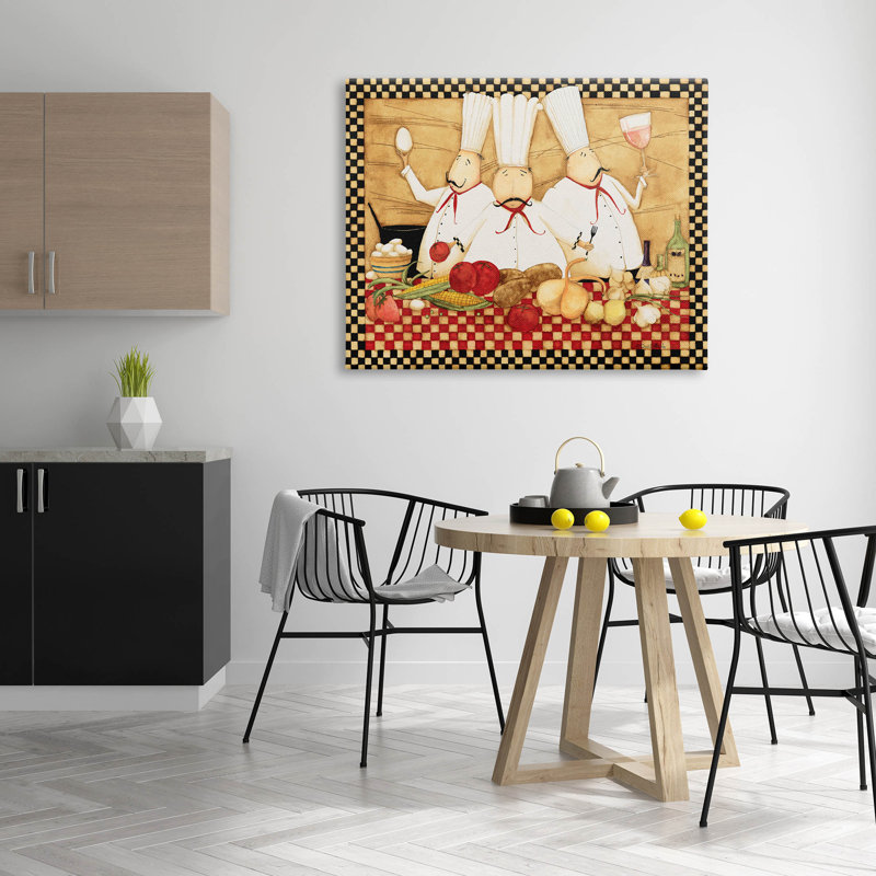 Art rétro sur toile de cuisine à carreaux par Dan Dipaolo, H 36 po x l 48 po x P 1,5 po, Toile tendue