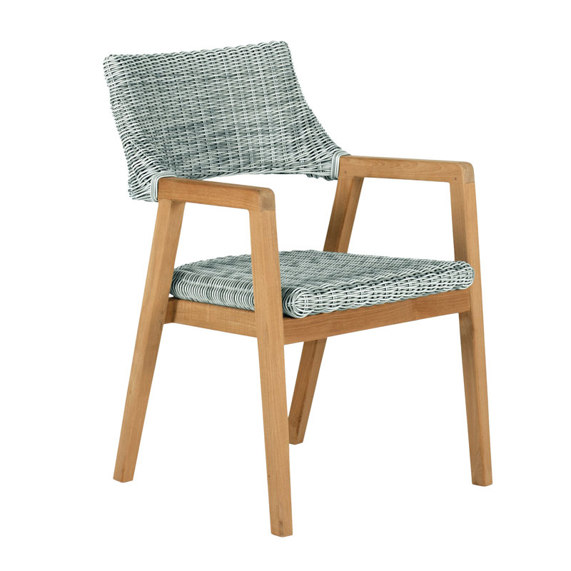 Spencer Teak Patio Dining Chair, Grade A Teak, Willow