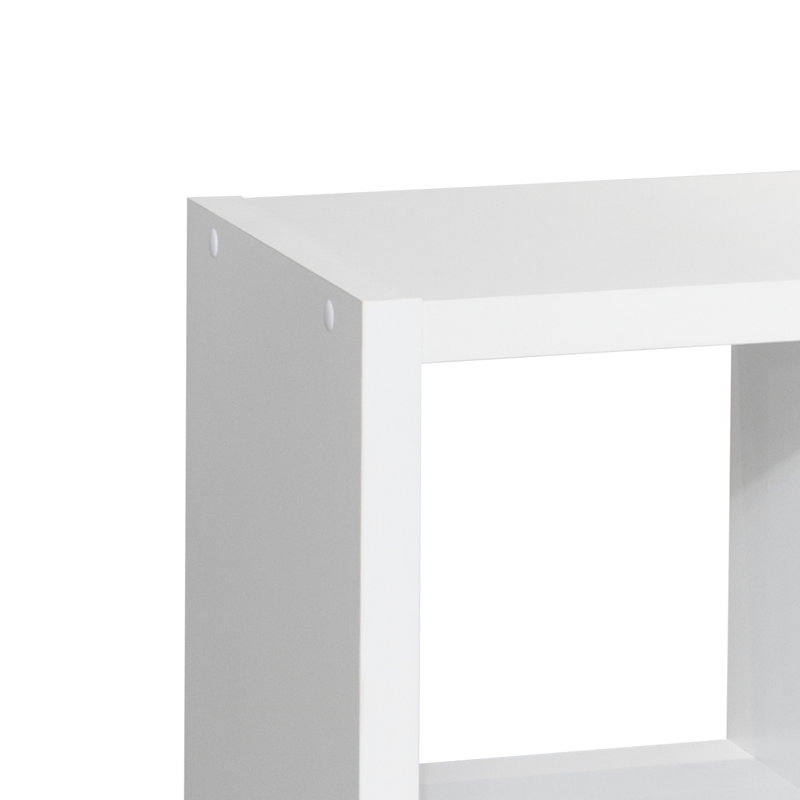 Rangement pour 8 cubes Smart Cube avec tablettes ouvertes à l'arrière, bibliothèque pour livres 2 x 4, Blanc