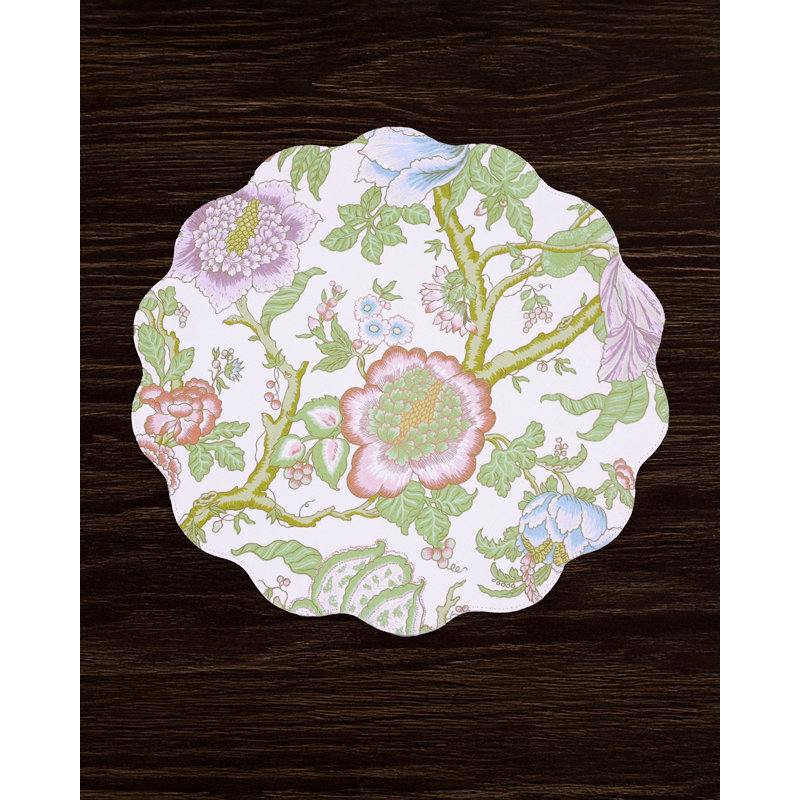 Vida Blooms & Branches Reversible Round Placemats