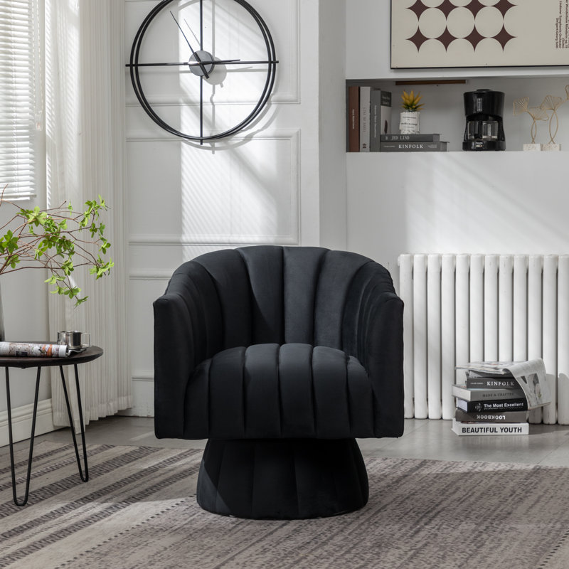 Willa Arlo Interiors Murrow Upholstered Swivel Barrel Chair & Reviews ...