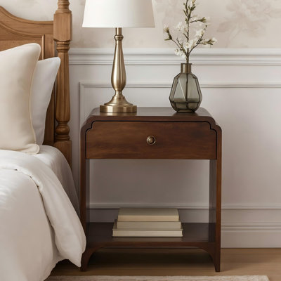 45cm W Solid Wood Bedside Table
