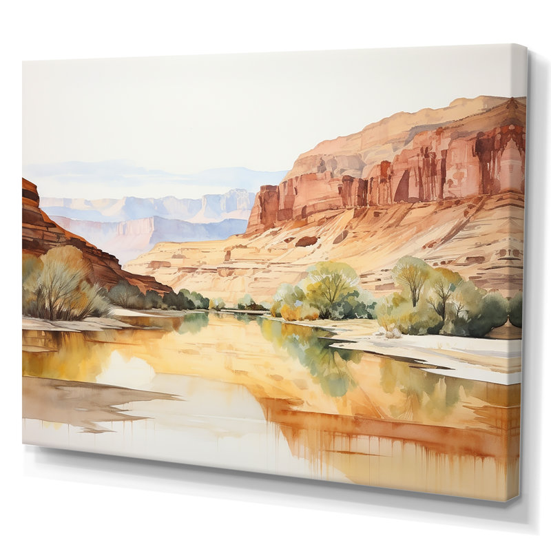 Minimalisme, vue de canyon sur toile, H 30 po x l 40 po x P 1,5 po, Toile tendue