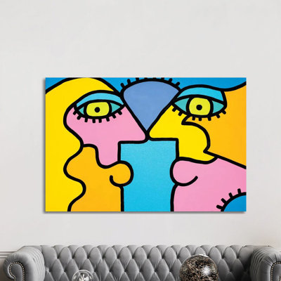 Sunset Couple by Billy The Artist - Print on Canvas