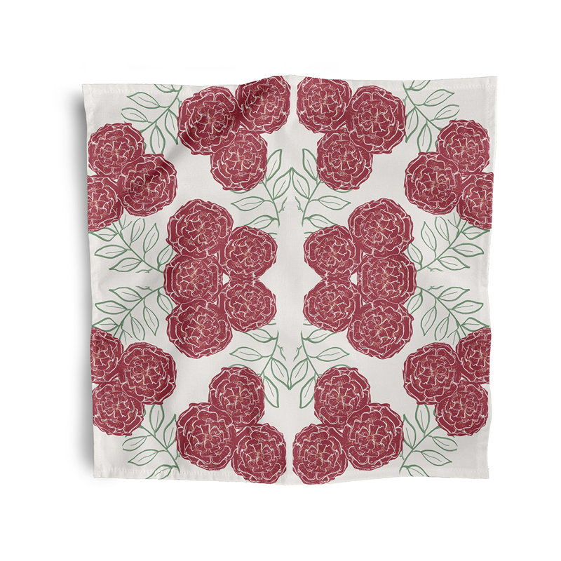Chinua Small Modcircles Napkins, Red