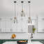 Luminaire suspendu de cuisine moderne en nickel à 1 lumière Gilbahar