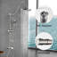 Wall Mounted Shower With 8" Stainless Steel Head And Handheld - Hose Length 59 Rain Modern Finish