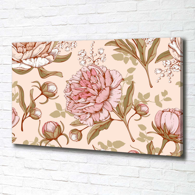 Peonies - Wrapped Canvas Print