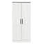Armoire-penderie 2 portes en bois avec DEL et 4 tablettes de rangement-2136409166