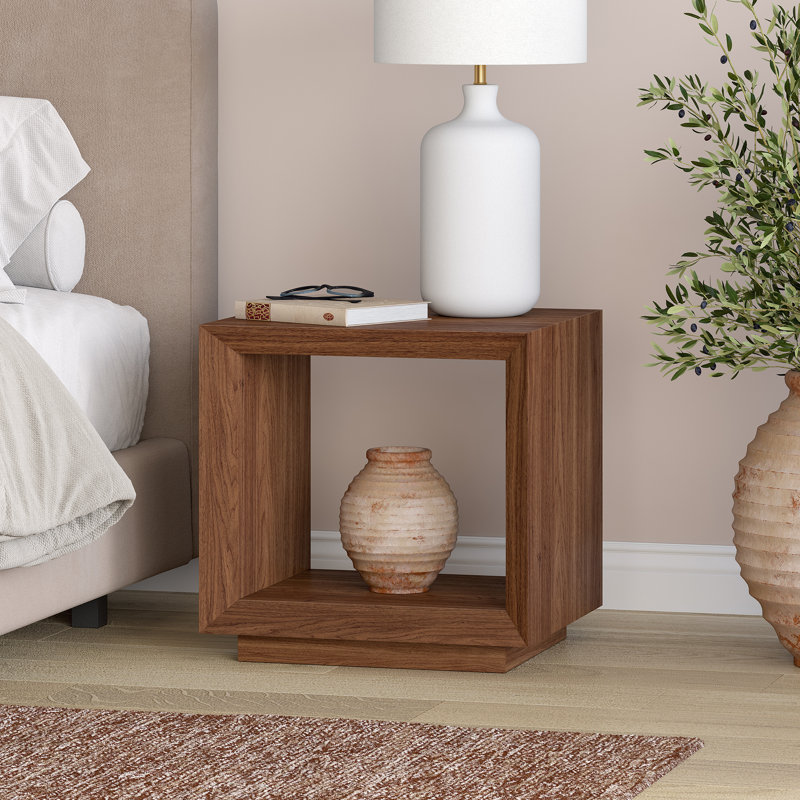 Evie Side Table, Satin Walnut