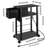 Side Table With Charging Station And Drawer, Narrow End Table With USB Ports And Outlets, With 4 Wheels,(Black)