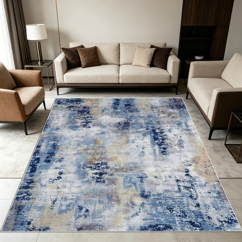 1PC Vintage Distressed Abstract Watercolor area rugs for Living Room, Soft and Comfortable, All-season, easy-care, machine washable Indoor floor mat, ideal for dining room, bedroom, entryway, foyer, sitting area, Home Decor, Outdoor Decor.
