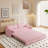 66" Queen Pull Out Sofa Bed, 3-in-1 Convertible Sleeper Sofa Multi-Functional Velvet Loveseat Bed-1870766262