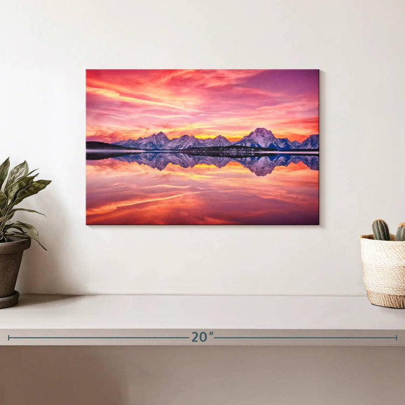 Alvord Teton Mountains Lake Reflection, 8" H x 12" W