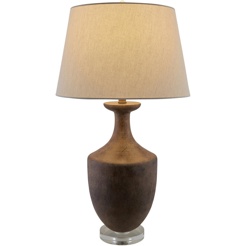 Lampe de table en duvet, Marron foncé
