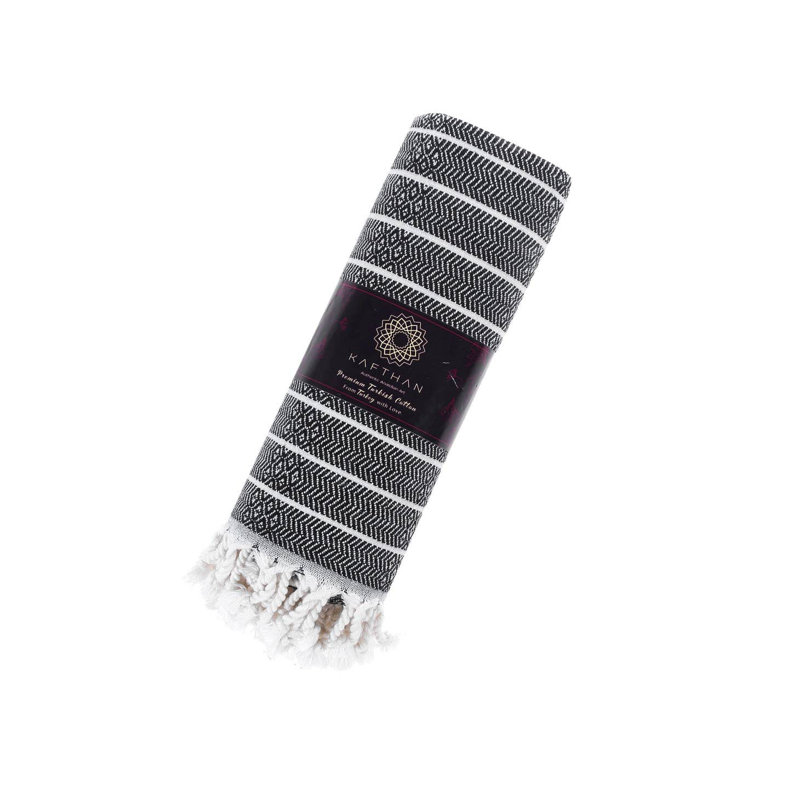 Serviette de bain Kafthan Gocek, Black Flat