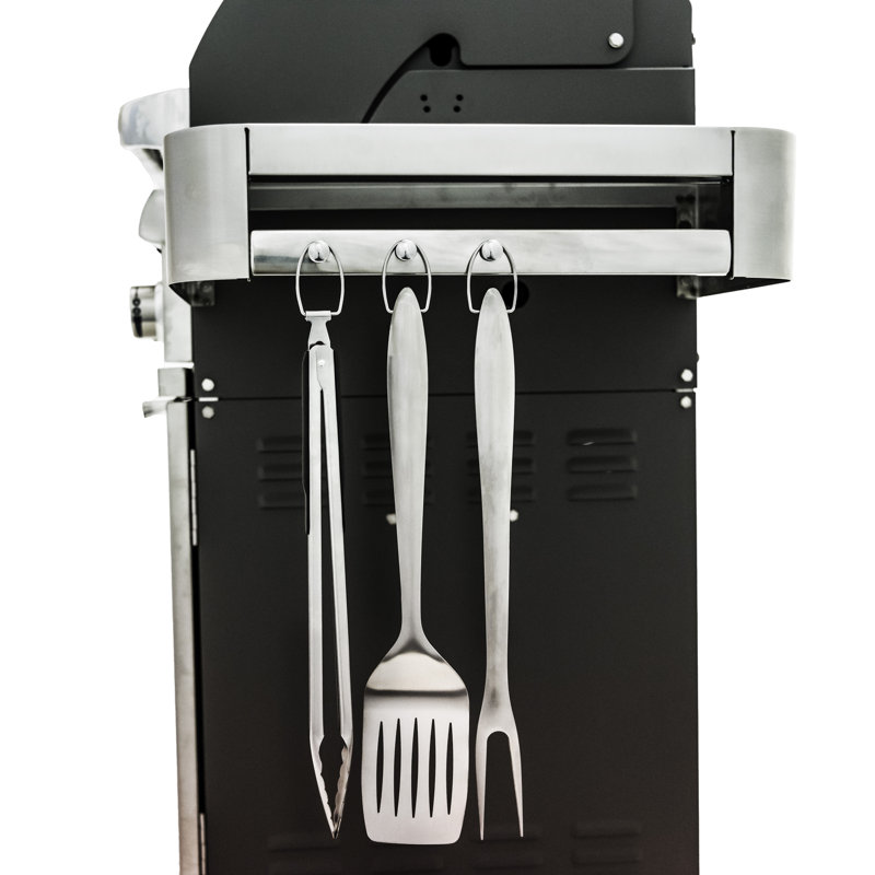 SABER Premium 3-Piece Grilling Tool Set, Stainless Steel