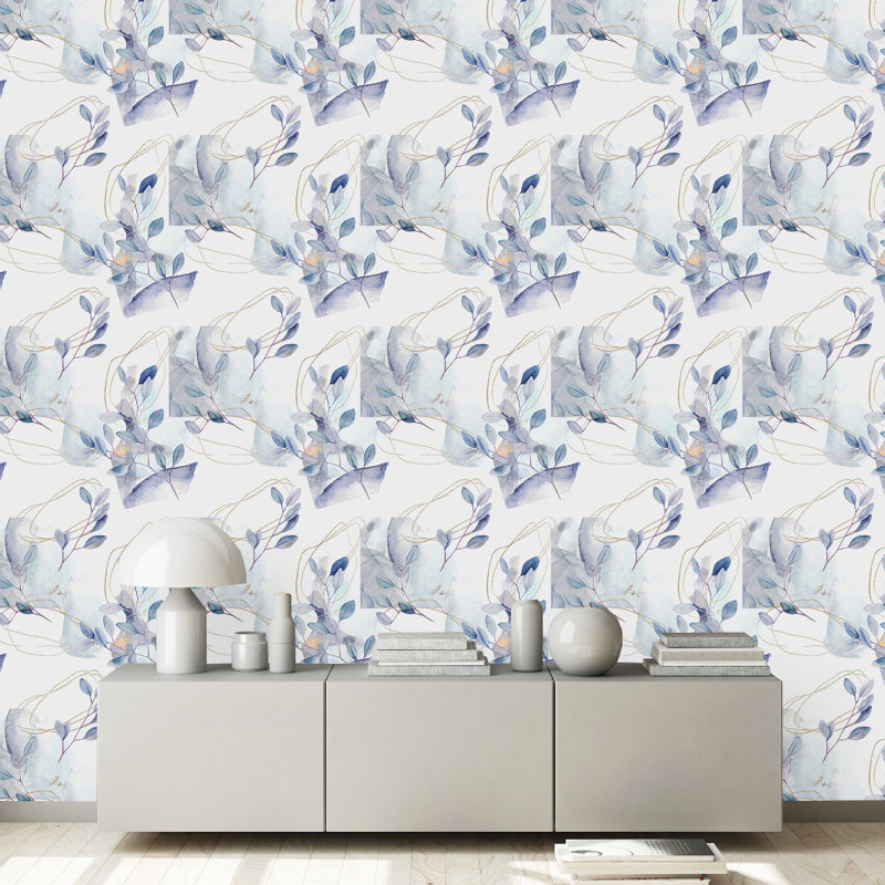Peel & Stick Floral Tile, 2.08' W x 18.75' L