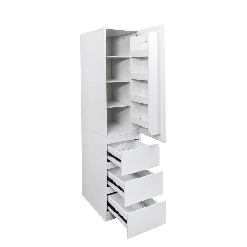 Armoire de rangement pour garde-manger, garde-manger avec portes, tablettes et tiroirs