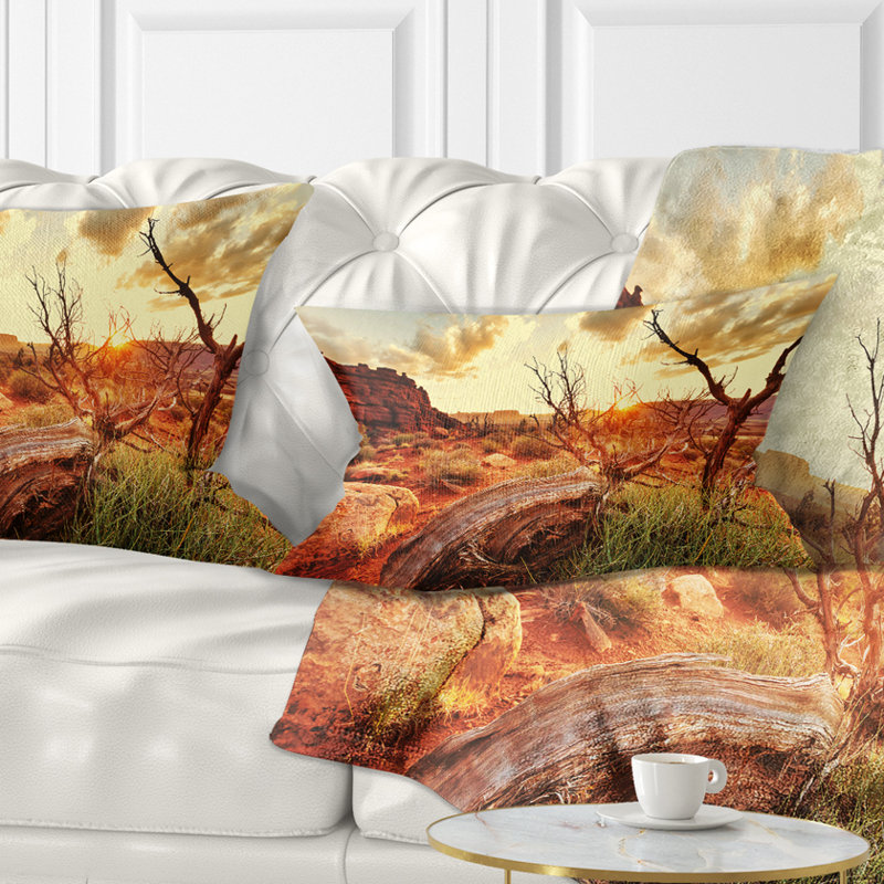 Coussin lombaire paysage d'automne