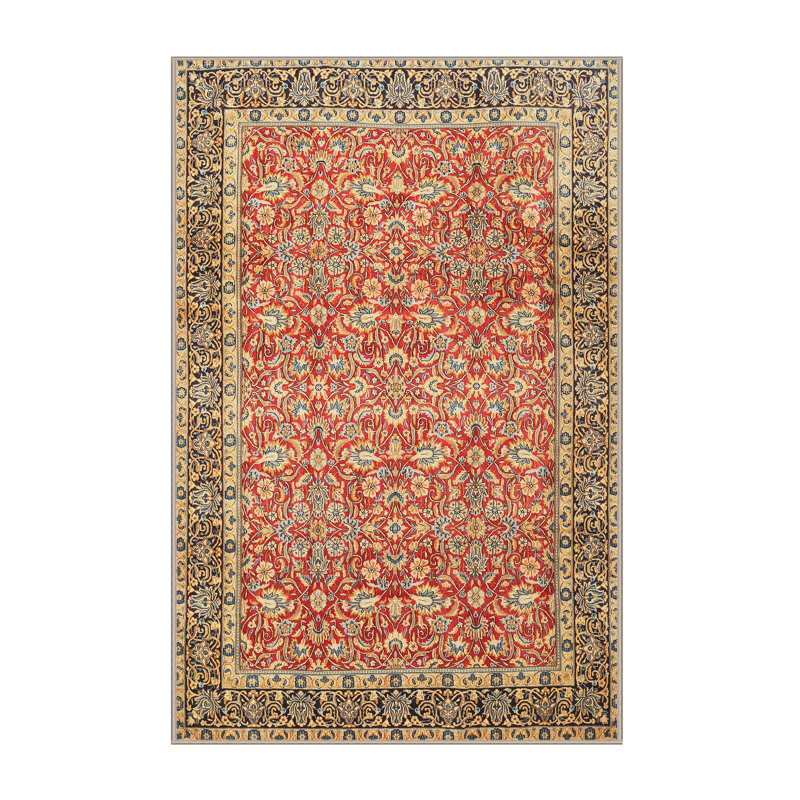 Tapis traditionnel rouge / beige Destry, Rectangle 2 pi x 3 pi