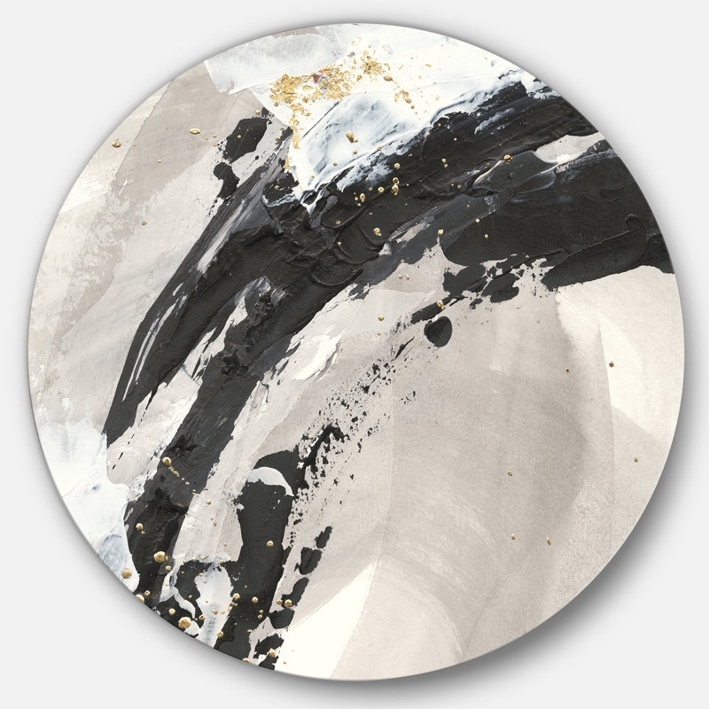 Glam Painted Arcs IV - reproduction d'art sur cercle en métal, H 36 po x l 36 po