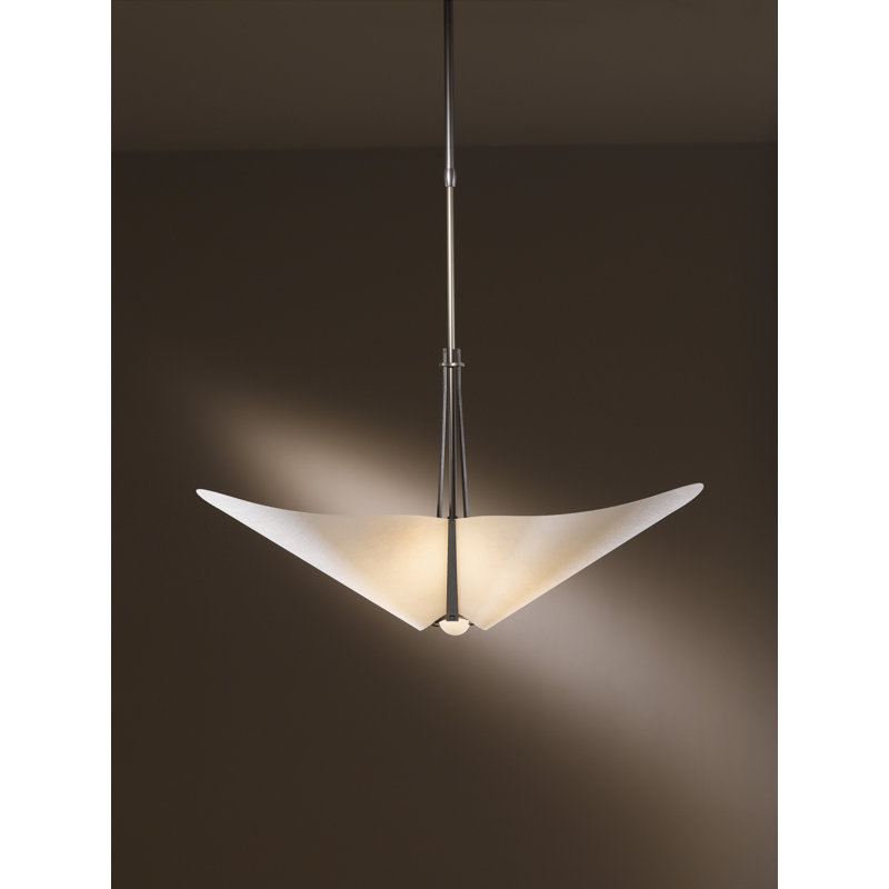 Kirigami 3 - Light Unique/Statement Geometric Chandelier, Translucent Dark Smoke