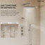 Système de pomme de douche thermostatique double, robinet de douche à pluie haute pression mural 12 "avec douchette-93931710