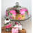 Peony Glass Cake Stand