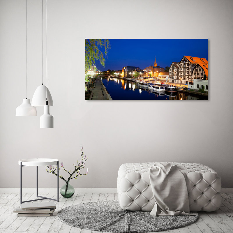 Bydgoszcz By Night - Wrapped Canvas Print