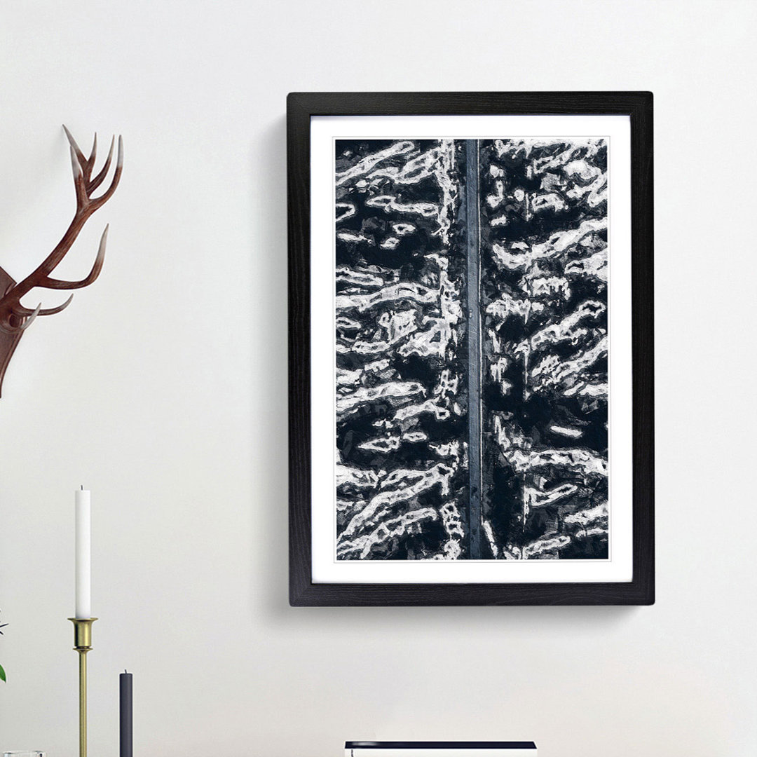 Zebra Stripes in Iceland - Picture Frame Painting Print