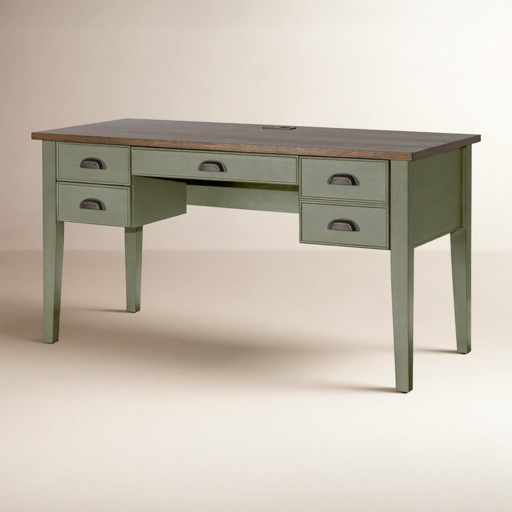 Vivienne 55" Writing Desk, Green