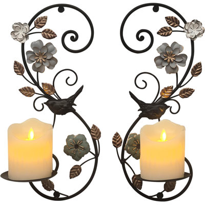 Farmhouse Wall Candle Sconces Set Of 2