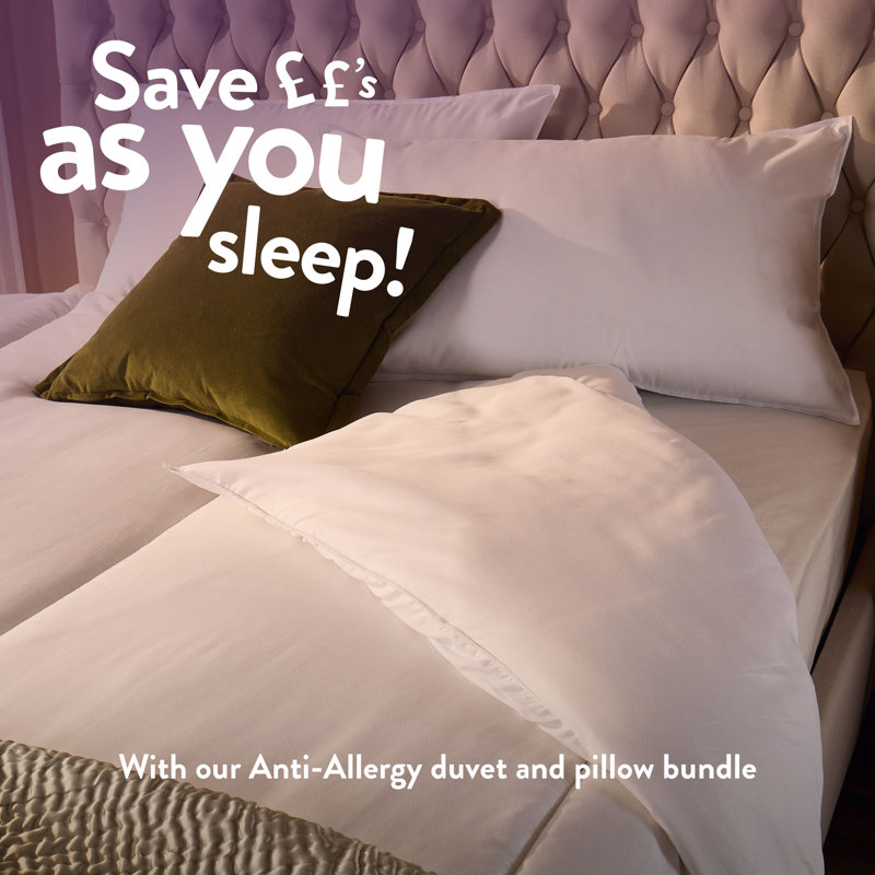Slumberdown Anti Allergy 13.5 Tog Winter Duvet with 2 Pillows, Double