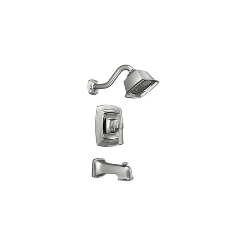 82830EP Chrome Tub and Shower Package with Single Function Shower Head and Rough-In Valve from the Boardwalk Collection