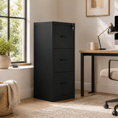  Koamalu - Classeur à 3 tiroirs de 15 po avec armoire de rangement en métal pour format A4 / lettre / légal