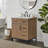 30 In. Single Sink Freestanding Gunny Bath Vanity With Pure White Engineer Stone Top