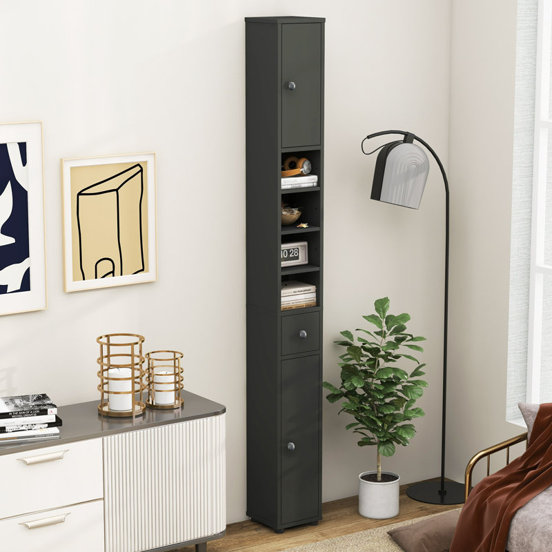 Armoire à linge autoportante Leeani, Gris