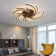 Led Ceiling Light 2042K-5 102 Cm, 200W With Remote Control Light Color/ Brightness Adjustable Dimmable Acrylic Shade Coffee Color Painted Metal Frame Ceiling Lamp Light Fixture Lamp A+