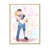 Toile avec cadre flottant brun