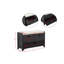 Banc de rangement avec panier amovible et 2 tiroirs, banc à chaussures entièrement assemblé avec coussin amovible, espresso-131982311-131982309-131982313